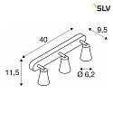 SLV Lampada da parete AVO TRIPLE GU10, Nero