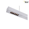 SLV Premium-LED Pendelleuchte Q-LINE PD, 100cm, für BAP, 45W, TRIAC dimmbar, Silber, 3000K 2100lm