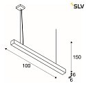 SLV Luci a sospesione Q-LINE PD per VDU, Bianco dimmerabile