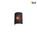 SLV FENDA Wall luminaire textile shade, half, Ø 23cm, black / copper