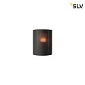 SLV FENDA Wall luminaire textile shade, half, Ø 23cm, black / copper