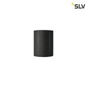 SLV FENDA Wall luminaire textile shade, half, Ø 23cm, black / copper