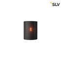 SLV FENDA Wall luminaire textile shade, half, Ø 23cm, black / copper