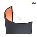 SLV FENDA Wall luminaire textile shade, half, Ø 23cm, black / copper