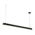 LED Pendelleuchte Q-LINE PD DALI Single, Lnge 142cm, 47W 3000K 3700lm 120, schwarz