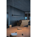 LED Pendelleuchte Q-LINE PD DALI Single, Lnge 142cm, 47W 3000K 3700lm 120, schwarz