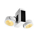 LED Wand- und Deckenleuchte TEC KALU CL DOUBLE, 31W 3000K 1900lm 24�, dimmbar, kardanisch, wei� / schwarz