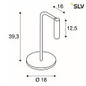 Premium LED Table lamp KARPO TL, 6.5W 3000K 400lm, 3-step touch dimmer, white