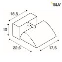 Lampada da parete MERADO FLOOD WL girevole, ruotabile IP 20, Bianco dimmerabile
