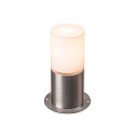 Paletto luminoso ROX ACRYL POLE 30 cilindrico, con diffusore E27 IP44, acciaio inossidabile dimmerabile