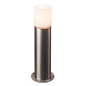 Paletto luminoso ROX ACRYL POLE 60 cilindrico, con diffusore E27 IP44, acciaio inossidabile dimmerabile