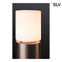 SLV Borne d'éclairage ROX ACRYL POLE 60 cylindrique, avec diffuseur E27 IP44, acier inoxydable gradable