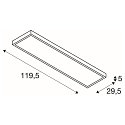 SLV Plafoniera PANEL 1200x300 lang, UGR < 19 IP20, bianco dimmerabile