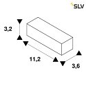 Eutrac EUTRAC Feed-In for 3-Phase High voltage Track Earth left, white
