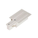 EUTRAC Feed-In for 3-Phase high-voltage recessed track, Earth left, white