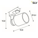SLV Projecteur triphasé PURI TRACK SPOT GU10, noir  gradable