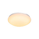 SLV LED Outdoor Wall and Ceiling luminaire LIPSY 30 Dome, IP44, 3000/4000K,  30cm, 15W, white
