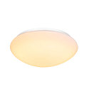 SLV LED Outdoor Wall and Ceiling luminaire LIPSY 40 Dome, IP44, 3000/4000K,  35cm, 18W, white