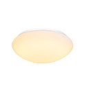 SLV LED Outdoor Wall and Ceiling luminaire LIPSY 40 Dome, IP44, 3000/4000K,  35cm, 18W, white