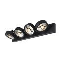 Lampada da parete e soffitto KALU CW QUAD piazza GU10 IP20, Nero dimmerabile