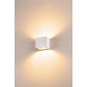 SLV Luminaire mural dextrieur SITRA S WL UP/DOWN CCT Switch, commutable IP65, blanche 