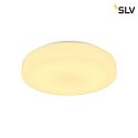 SLV Luminaire mural dextérieur LIPSY® 40 DRUM cylindrique, CCT Switch IP44, blanche 