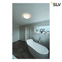SLV Luminaire mural dextérieur LIPSY® 40 DRUM cylindrique, CCT Switch IP44, blanche 