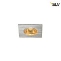 SLV Apparecchio da incasso per esterni PATTA-I SQUARE angolare, rigido IP 20 / IP 65, Alluminio spazzolato dimmerabile