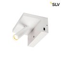 SLV Luminaire mural KARPO BEDSIDE avec connexion USB IP 20, blanche gradable