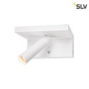 SLV Luminaire mural KARPO BEDSIDE avec connexion USB IP 20, blanche gradable