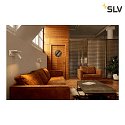 SLV Luminaire mural KARPO BEDSIDE avec connexion USB IP 20, blanche gradable