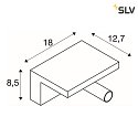 SLV Luminaire mural KARPO BEDSIDE avec connexion USB IP 20, blanche gradable