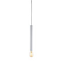 SLV Pendant luminaire FITU PD, E27, length 40cm, pendulum 250cm, open cable end, white