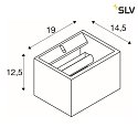 SLV Luminaire mural PLASTRA QT-DE12 WL R7s 118mm, blanche