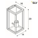 Luminaire mural dextérieur QUADRULO WL angulaire, sans capteur E27 IP44, anthrazit gradable