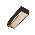 LED Wandleuchte LOGS IN L, Up/Down, indirekt, CRi >90, TRIAC dimmbar, 18W 3000K 1100lm, schwarz / gold