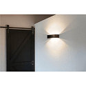 Lampada da parete LOGS IN L su / giù, indiretto IP20, nero dimmerabile