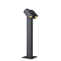 Outdoor Stehleuchte / Wegeleuchte THEO PATHLIGHT DOUBLE QPAR51, IP44 IK02, 2x GU10, +/-90 neigbar, Anthrazit