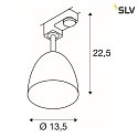 SLV 3-Phase spot PARA CONE 14 QPAR51, GU10, incl. 3-Phase adaptor, black/gold
