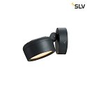 SLV LED Outdoor spot ESKINA SPOT LED Wall-/Ceiling luminaire, 14,5W, 95°, 3000/4000K, 1000lm, IP65, dimmable, anthracite