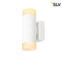SLV Luminaire mural ASTINA haut bas, cylindrique, avec diffuseur GU10 IP20, blanche gradable