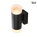 SLV Wandleuchte ASTINA UP/DOWN, Zylindrisch, 2x GU10 QPAR51, schwarz