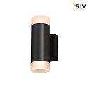SLV Wandleuchte ASTINA UP/DOWN, Zylindrisch, 2x GU10 QPAR51, schwarz