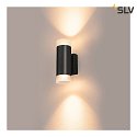 SLV Wandleuchte ASTINA UP/DOWN, Zylindrisch, 2x GU10 QPAR51, schwarz