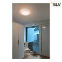 SLV Lampada da parete e soffitto LIPSY® 40 DRUM DALI cilindrico, controllabile da DALI IP44, bianco dimmerabile