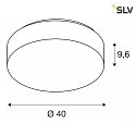 SLV Outdoor LED Wand- und Deckenleuchte LIPSY® 50 DRUM DALI, IP44 IK02, zylindrisch, Ø 40cm, 21W 3000/4000K 2600lm, DALI dimmbar