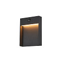 SLV LED Auenwandleuchte FLATT SENSOR, IP54 IK03, eckig, mit Sensoren, 13W 3000/4000K (CCT Switch), anthrazit matt