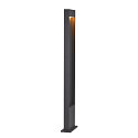 SLV Outdoor LED Stehleuchte FLATT POLE, IP65 IK03, eckig, 100cm, 10W 3000/4000K (CCT Switch), offenes Kabelende, anthrazit