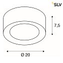 LED Deckenleuchte FERA 25 CL DALI LED Downlight, 19,5W, 90°, 3000/4000K, 1650lm, Glas matt, weiß