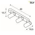 SLV Plafoniera NOBILO III LED, nero